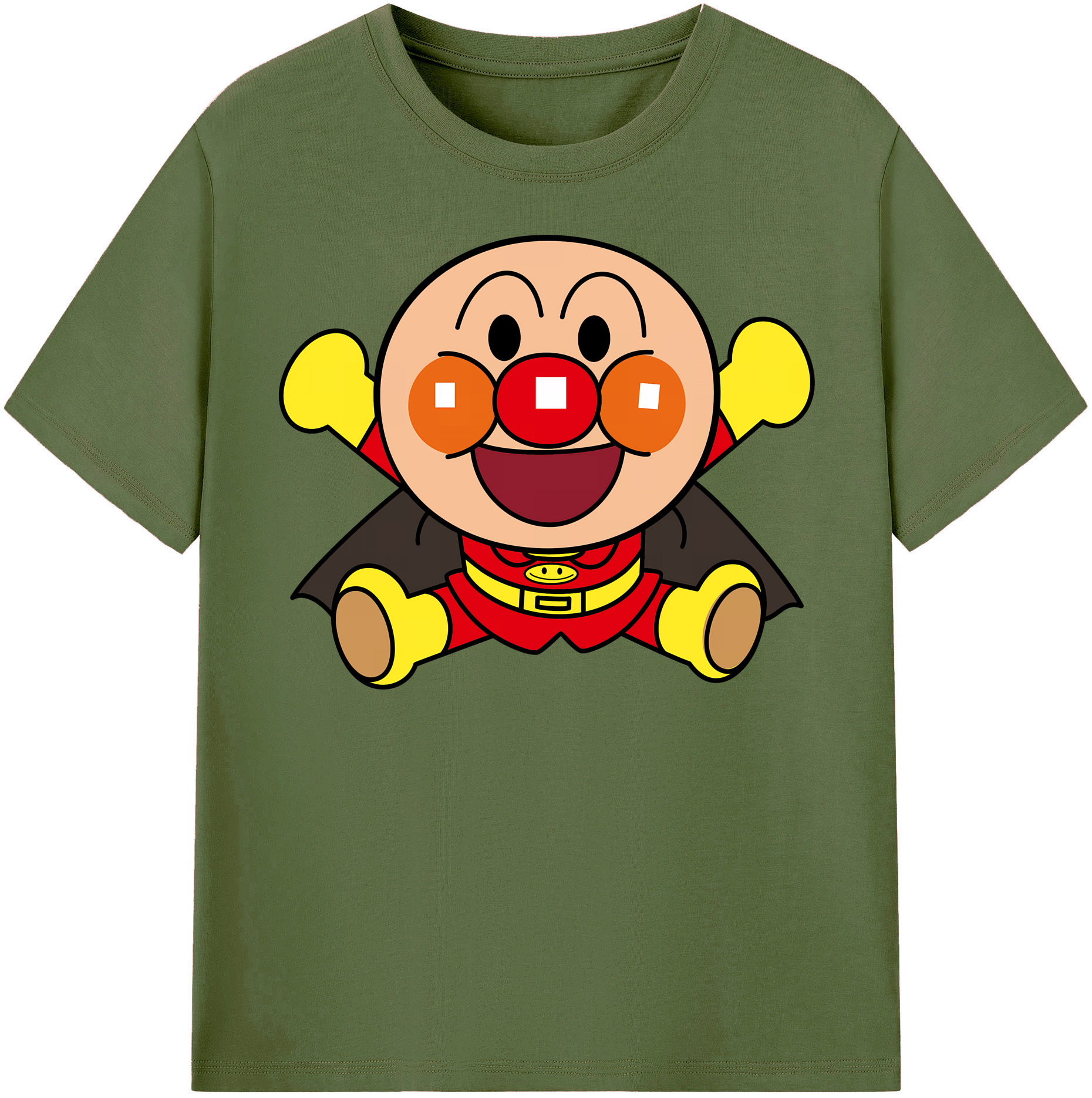 （画像用） アンパンマン Anpanman 綿100％半袖Tシャツ（フロントプリント）